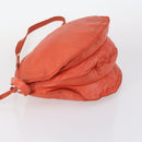 LOEWE Shoulder Bag Leather Orange Gold Auth BA6091-4