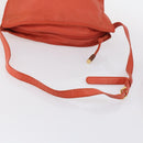 LOEWE Shoulder Bag Leather Orange Gold Auth BA6091-7