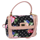 DOLCE&GABBANA Hand Bag Canvas Black Gold Auth BA6092-1