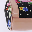 DOLCE&GABBANA Hand Bag Canvas Black Gold Auth BA6092-16