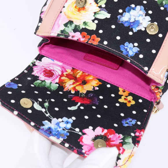 DOLCE&GABBANA Hand Bag Canvas Black Gold Auth BA6092