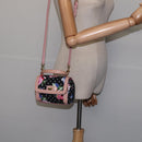 DOLCE&GABBANA Hand Bag Canvas Black Gold Auth BA6092-22