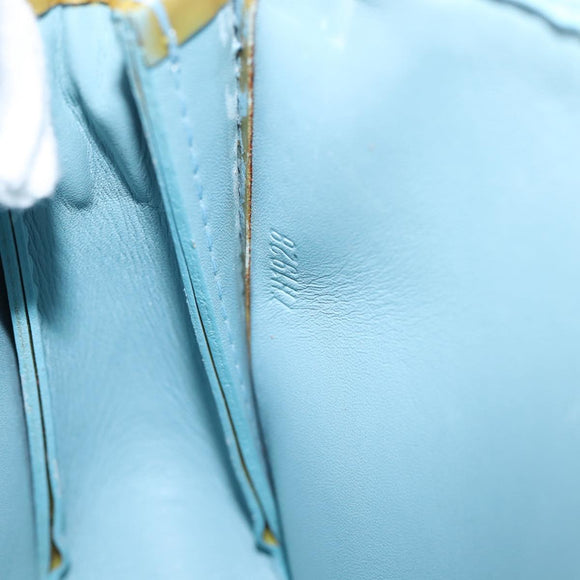LOUIS VUITTON Monogram Vernis Lexington Pouch Baby Blue M91011 LV Auth BA6095