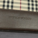 BURBERRY Nova Check Tote Bag Canvas Beige Silver Auth BA610-14