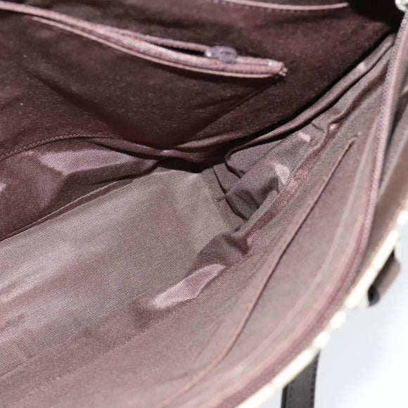 BURBERRY Nova Check Tote Bag Canvas Beige Silver Auth BA610