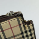 BURBERRY Nova Check Tote Bag Canvas Beige Silver Auth BA610-22