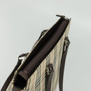 BURBERRY Nova Check Tote Bag Canvas Beige Silver Auth BA610-6