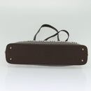 BURBERRY Nova Check Tote Bag Canvas Beige Silver Auth BA610-9