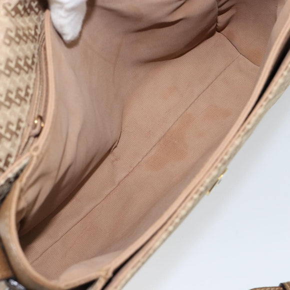 GUCCI Shoulder Bag Canvas Beige Gold 001 113 0712 Auth BA6105