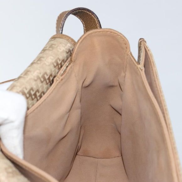 GUCCI Shoulder Bag Canvas Beige Gold 001 113 0712 Auth BA6105