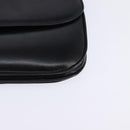 CELINE Shoulder Bag Leather Black Gold Auth BA6109-15