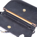 CELINE Shoulder Bag Leather Black Gold Auth BA6109-9