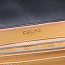 CELINE Shoulder Bag Leather Black Gold Auth BA6109-19