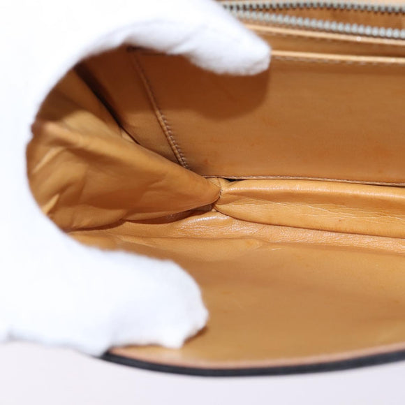 CELINE Shoulder Bag Leather Black Gold Auth BA6109