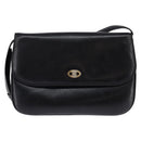 CELINE Shoulder Bag Leather Black Gold Auth BA6109-13