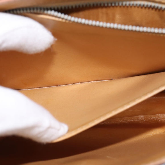 CELINE Shoulder Bag Leather Black Gold Auth BA6109