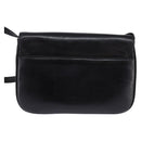 CELINE Shoulder Bag Leather Black Gold Auth BA6109-2