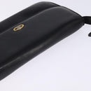 CELINE Shoulder Bag Leather Black Gold Auth BA6109-6