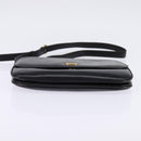 CELINE Shoulder Bag Leather Black Gold Auth BA6109-5