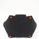 CHANEL Sac Canvas Line Choco Bar Hand Bag Canvas Navy Gold CC Auth BA6110-9