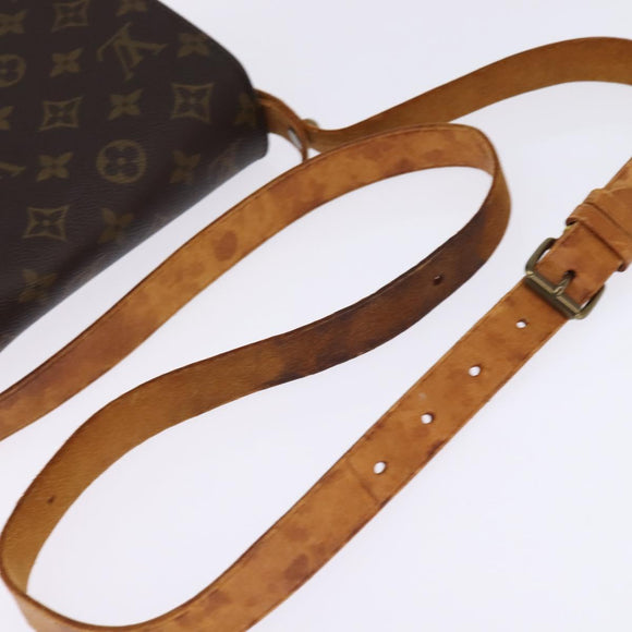 LOUIS VUITTON Monogram Cartouchiere MM Shoulder Bag M51253 LV Auth BA6112