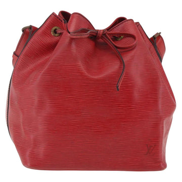 LOUIS VUITTON Epi Petit Noe Shoulder Bag Red M44107 LV Auth BA6116
