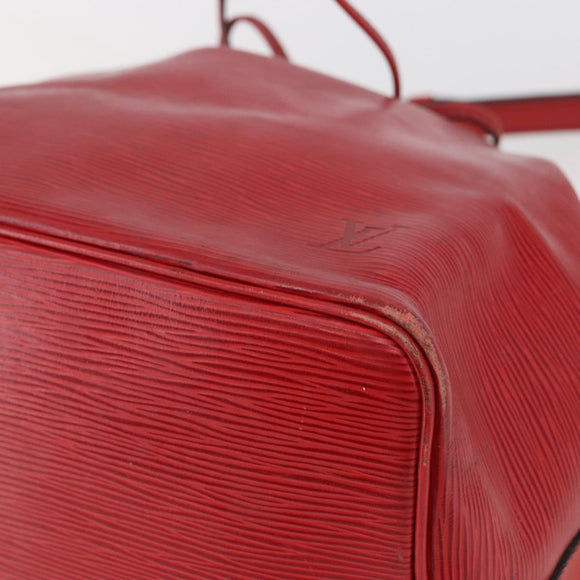 LOUIS VUITTON Epi Petit Noe Shoulder Bag Red M44107 LV Auth BA6116