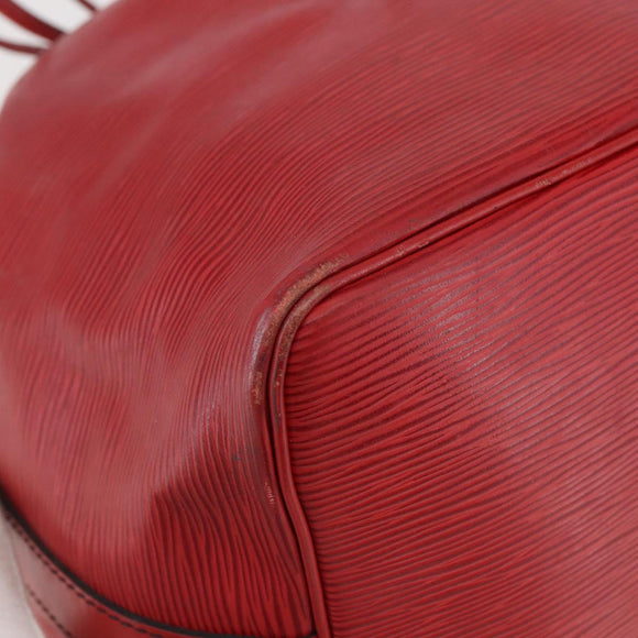 LOUIS VUITTON Epi Petit Noe Shoulder Bag Red M44107 LV Auth BA6116