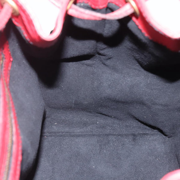 LOUIS VUITTON Epi Petit Noe Shoulder Bag Red M44107 LV Auth BA6116