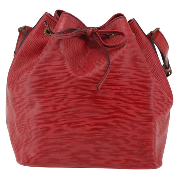 LOUIS VUITTON Epi Petit Noe Shoulder Bag Red M44107 LV Auth BA6116