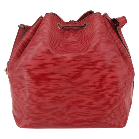 LOUIS VUITTON Epi Petit Noe Shoulder Bag Red M44107 LV Auth BA6116
