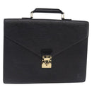 LOUIS VUITTON Epi Serviette Ambassador Business Bag Black M54412 LV Auth BA6117-1