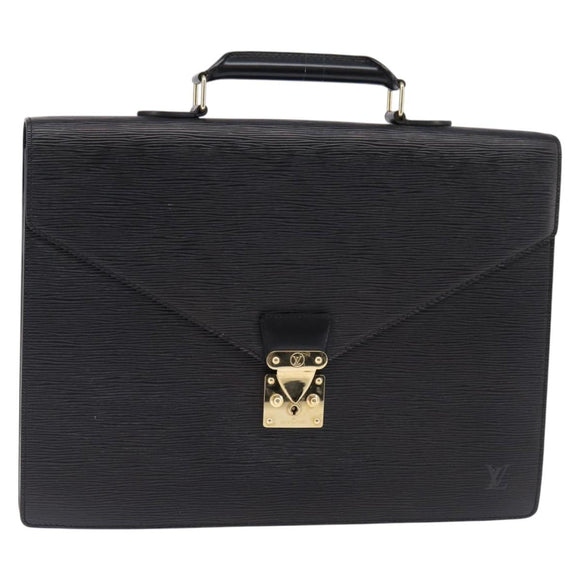 LOUIS VUITTON Epi Serviette Ambassador Business Bag Black M54412 LV Auth BA6117