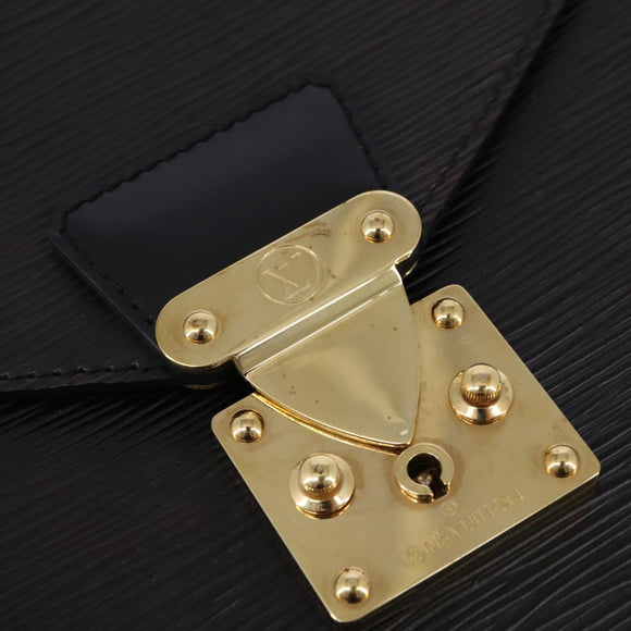 LOUIS VUITTON Epi Serviette Ambassador Business Bag Black M54412 LV Auth BA6117