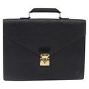 LOUIS VUITTON Epi Serviette Ambassador Business Bag Black M54412 LV Auth BA6117-13