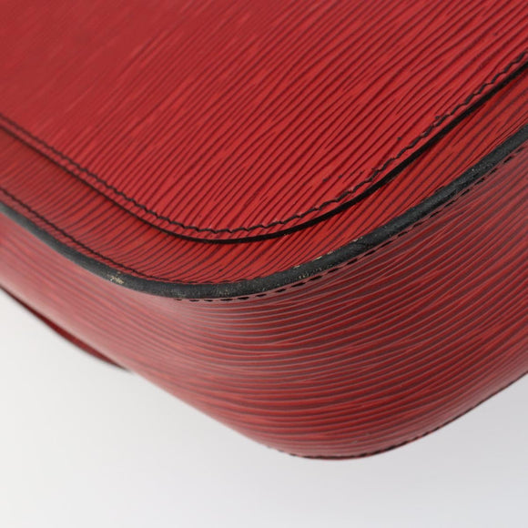 LOUIS VUITTON Epi Saint Cloud GM Shoulder Bag Red M52197 LV Auth BA6120