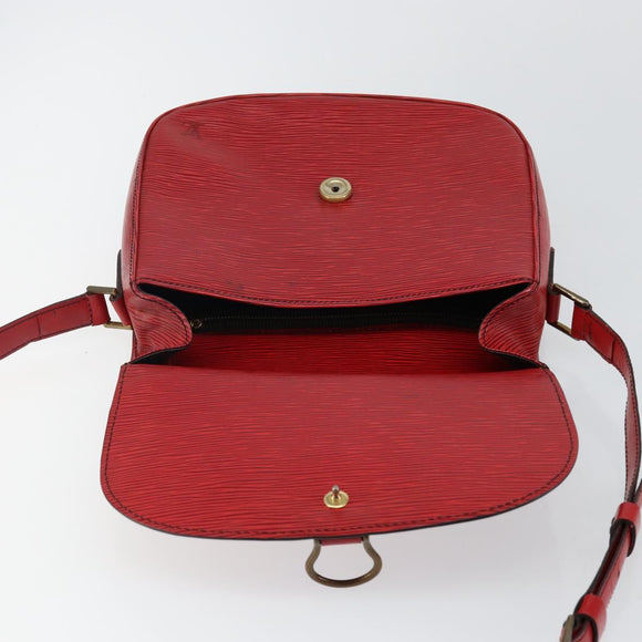 LOUIS VUITTON Epi Saint Cloud GM Shoulder Bag Red M52197 LV Auth BA6120