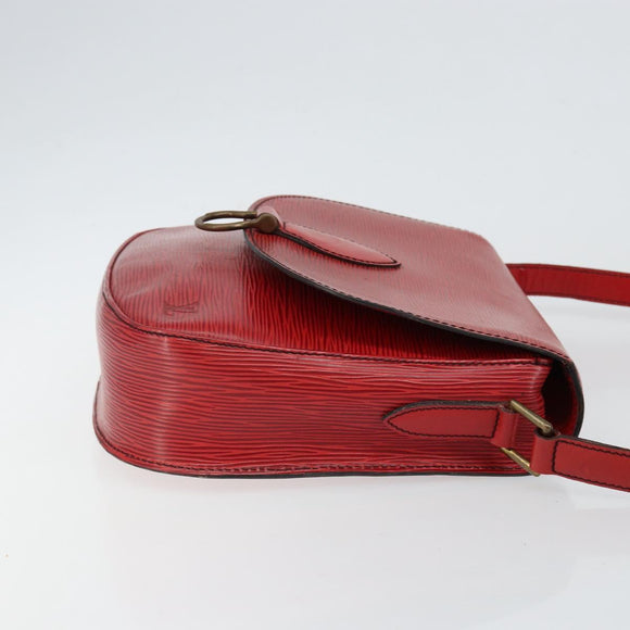 LOUIS VUITTON Epi Saint Cloud GM Shoulder Bag Red M52197 LV Auth BA6120