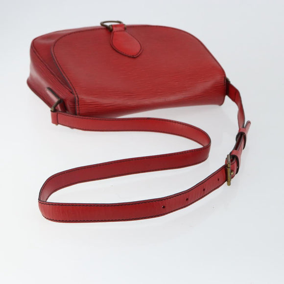 LOUIS VUITTON Epi Saint Cloud GM Shoulder Bag Red M52197 LV Auth BA6120