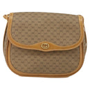GUCCI Micro GG Supreme Shoulder Bag PVC Beige Gold Auth BA6123-13