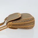 GUCCI Micro GG Supreme Shoulder Bag PVC Beige Gold Auth BA6123-4