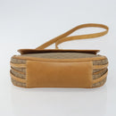 GUCCI Micro GG Supreme Shoulder Bag PVC Beige Gold Auth BA6123-5