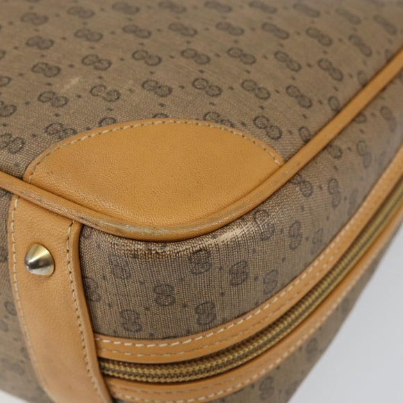 GUCCI Micro GG Supreme Hand Bag PVC Beige Gold 000 94 0030 Auth BA6124