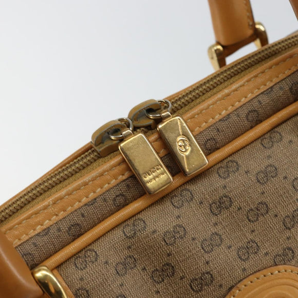 GUCCI Micro GG Supreme Hand Bag PVC Beige Gold 000 94 0030 Auth BA6124