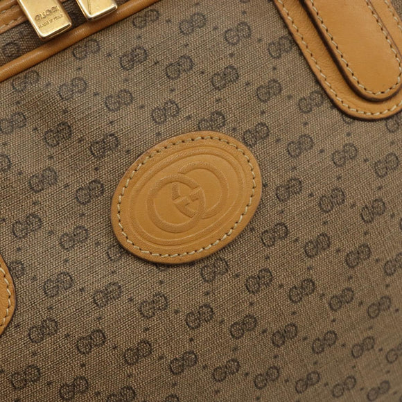 GUCCI Micro GG Supreme Hand Bag PVC Beige Gold 000 94 0030 Auth BA6124