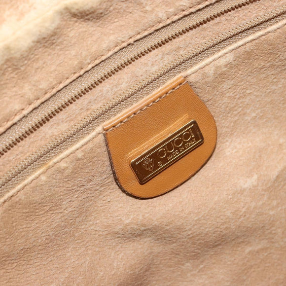 GUCCI Micro GG Supreme Hand Bag PVC Beige Gold 000 94 0030 Auth BA6124