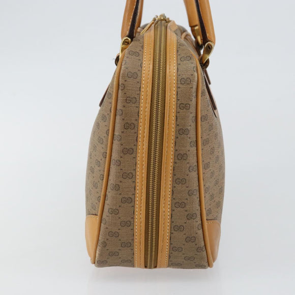 GUCCI Micro GG Supreme Hand Bag PVC Beige Gold 000 94 0030 Auth BA6124