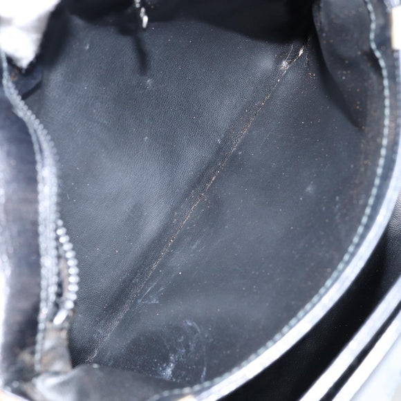 CELINE Shoulder Bag Leather Black Gold Auth BA6127