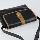 CELINE Shoulder Bag Leather Black Gold Auth BA6127-6