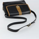 CELINE Shoulder Bag Leather Black Gold Auth BA6127-7